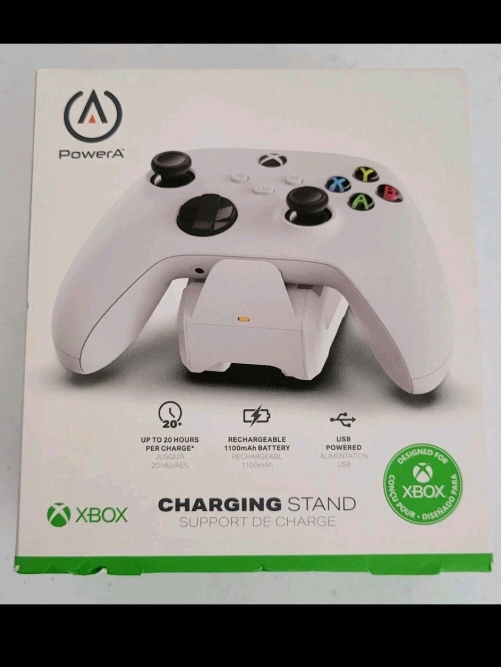 Xbox Charging Stand White Wireless Controller Rechargeable Battery NWT PowerA